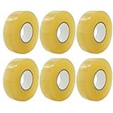 dieyyuca 6-Pack Genomskinlig Hockeytejp Multifunktionstejp Roll Shin Pad Sock Tape Roll Sportutrustning 2,4Cmx28M Hockeysportpresenter