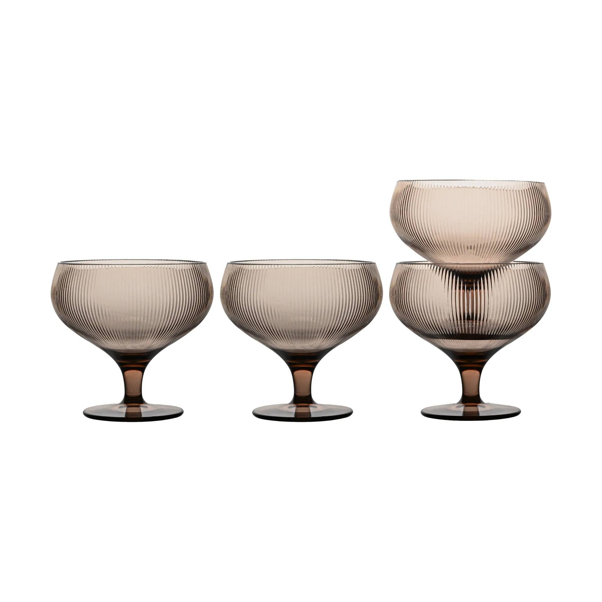 Sagaform Billi champagnekupa 30 cl 4-pack Brun