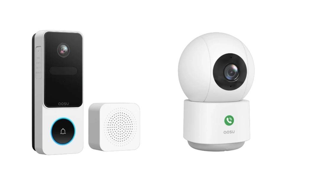 Aosu - IndoorCam P1 Pro + Video Doorbell SE - Bundle