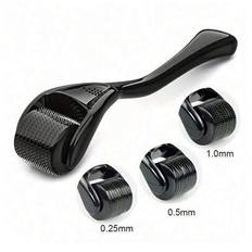 1st Derma Roller, 540 Derma Roller Micro Needles 0,5 mm För Ansikte Hudvård Hårvård Skönhetsverktyg Professionell Microneedle Roller För Kvinnor & Män - Svart