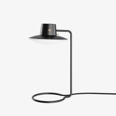 AJ Oxford H41 sort metal / opal glas bordlampe