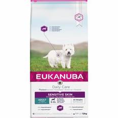 Eukanuba DailyCare Adult All Breeds Sensitive Skin. 12 kg. IKKE LAGERVARE - op til plus 2 ugers leveringstid