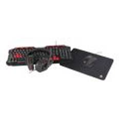 DELTACO 4-in-1 Gaming Gear Kit Keyboard, mouse, headset and mouse pad set Membrane Cabling Nordic