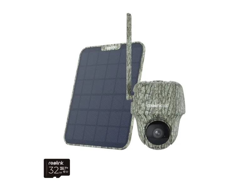 Reolink Go Series G450 + Solar Panel 2, IP-säkerhetskamera, utomhus, trådbunden och trådlös, Google Assistant, tak/vägg, kamouflage