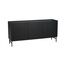 Rowico Halifax skænk i metal, egetræ og egetræsfinér H75 x B160 cm - Sort/Sort