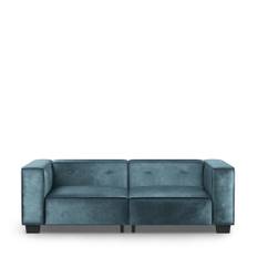 Riviera Maison - Hampton Heights Soffa 3,5-sits, sammet I, petrol