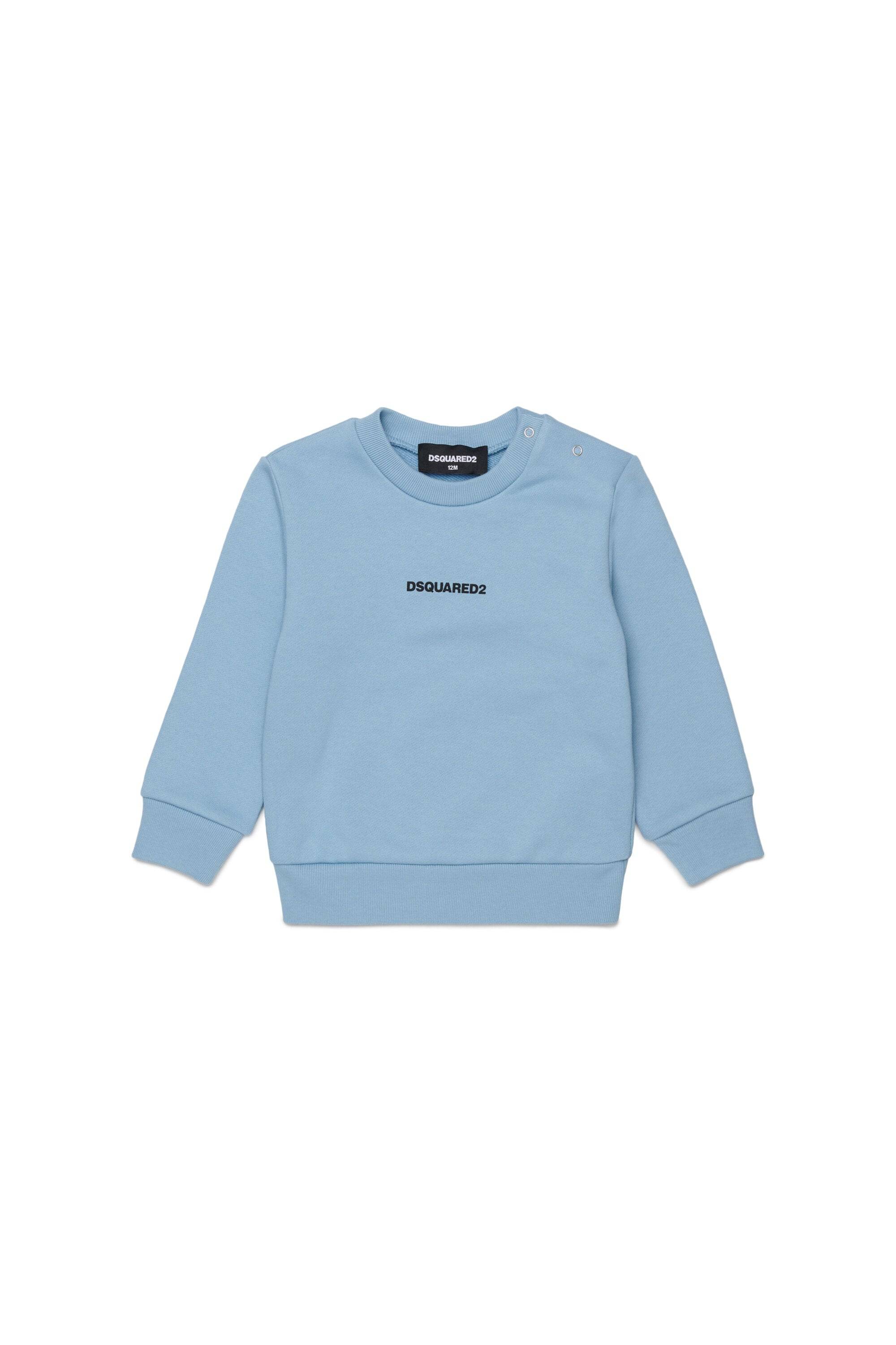 Dsquared2 for Kids - Felpa girocollo con logo Dsquared2 - Blu
