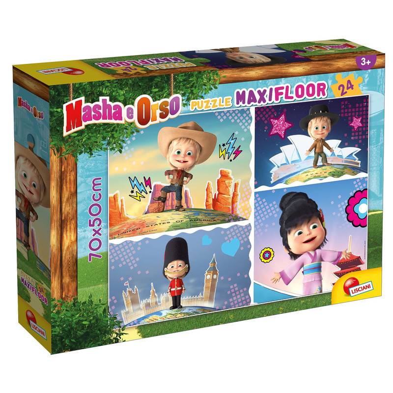 Liscianigiochi 86085 Masha Maxifloor 24-È Fantastico Puzzle für Kinder