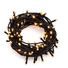 Konstsmide 100 amber LED svart kabel