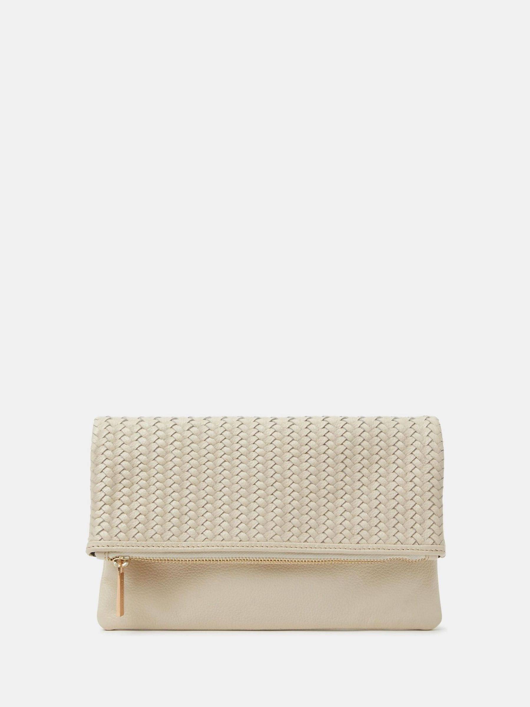 Accessorize Accessorize vævet læder clutch