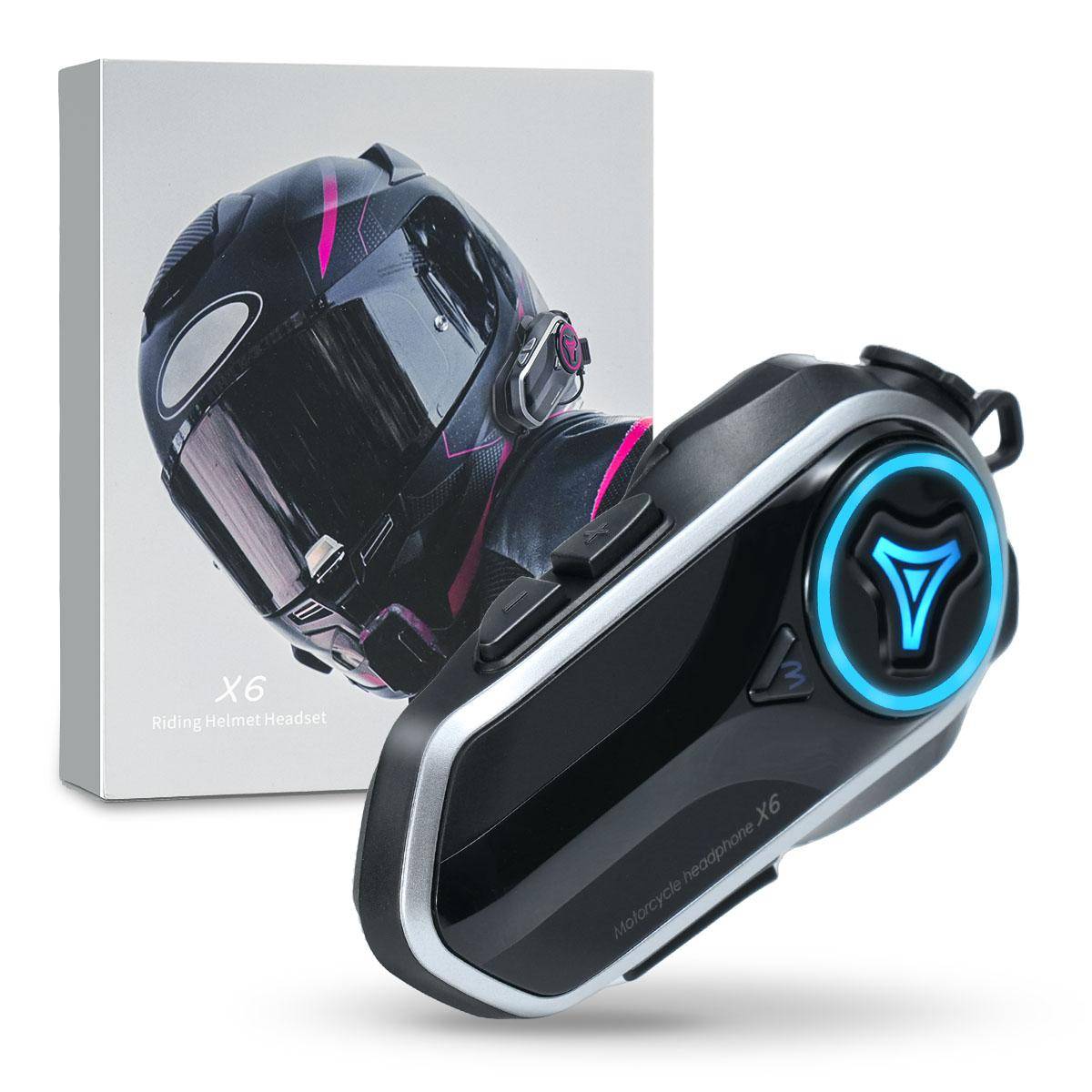 KENTFAITH Dual-Rider Intercom Motorcycle Helmet Bluetooth Headset with Audio Multitasking Music Sharing