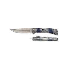 Albainox Damascus Lommekniv, 67 lag 10 cm