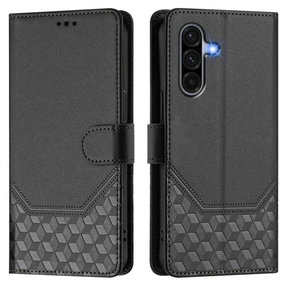 (svart, Samsung A26 5G) Läderfodral Plånbok Slitstarkt Läder Rfid-blockerande Korthållare Stötsäker Stöd Skyddande Fällbart Skydd