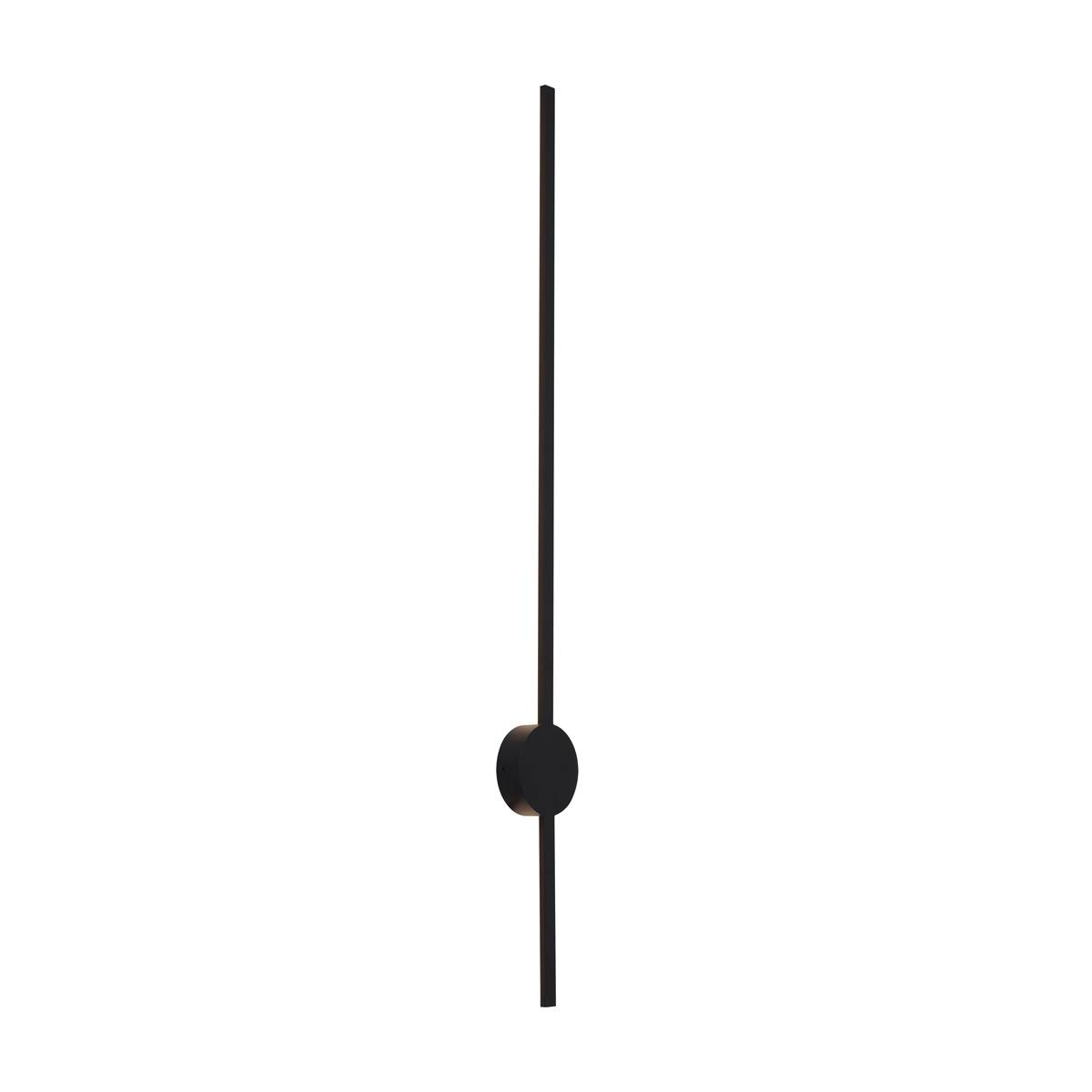 Modern vägglampa svart 100 cm inkl. LED - Clockwise