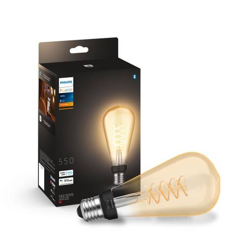 4 st Philips Hue White E27 edisonlampa, Ø7,2 cm