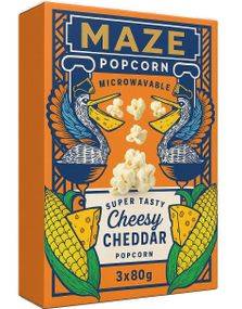 3-pack Maze Cheesy Cheddar Popcorn 3x80 gram