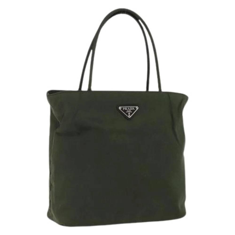 Prada Vintage Pre-owned Nylon Tote Bag - Vintage - Dame - Grøn - ONE SIZE - Nylon