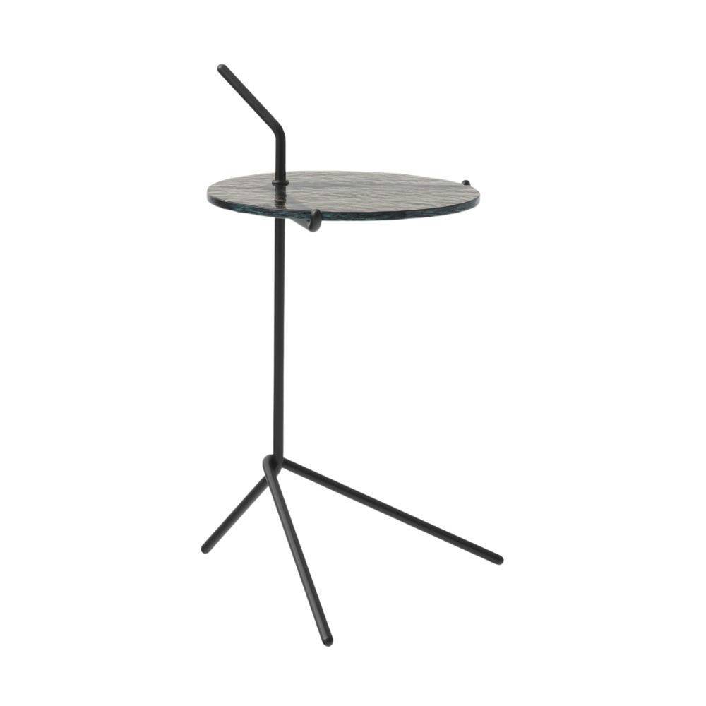 &Tradition Halten SH9 Sidobord Warm Black & Smoked Cast Glass