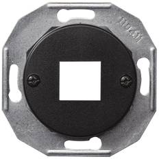 Schneider Electric Actassi Centrumplatta svart, utan ram 1x8 poler