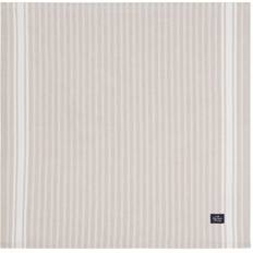 Lexington Icons Striped Organic Cotton Oxford Serviet Beige / - Servietter & Tilbehør Bomuld Hvid - 10003071-7661-NA10