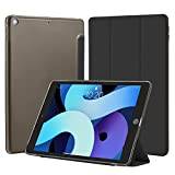 4UBonLife Fodral för iPad 9:e /8:e /7:e generationen 10,2 tum 2021/2020/2019, Smalt Lätt Hårt Skal Case Genomskinligt Matt Baksida Skydd för iPad 9/8/7 Gen, Svart