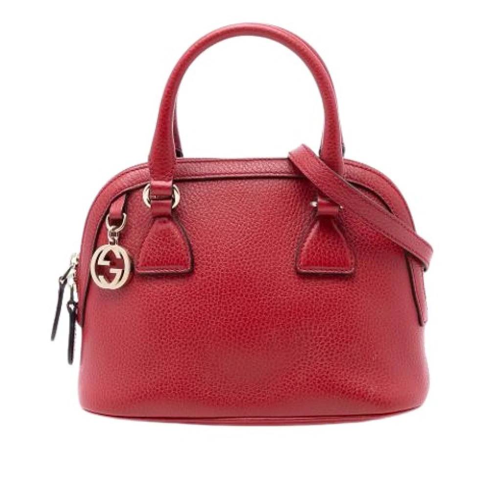 Gucci Vintage Pre-owned Satchel - Vintage - Dame - Rød - ONE SIZE - Uld