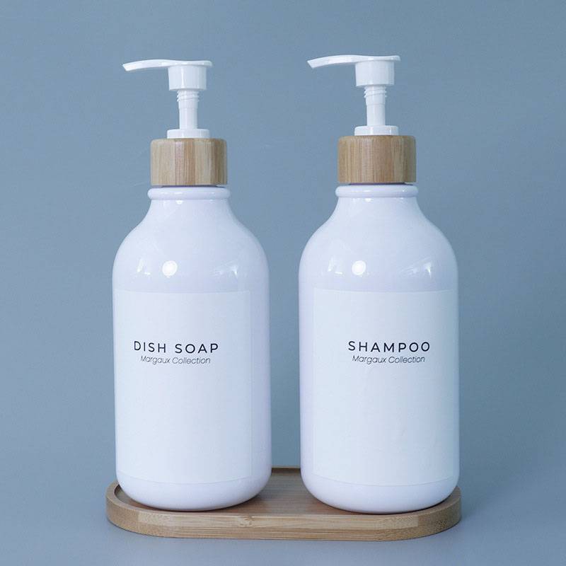 1 st 500ml vit tvål dispenser schampo flaska badrum kropp tvål flaska stor kapacitet lotion press tom plastflaska