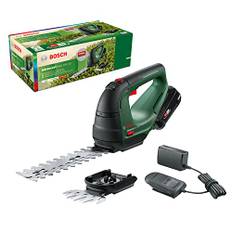 Bosch Home and GardenBosch Busksax AdvancedShear 18V-10 (1 batteri 2,0 Ah, 18V-system, skär upp till 85 m² per batteriladdning, med blad för klippning av såväl buskar som gräs, i kartong)