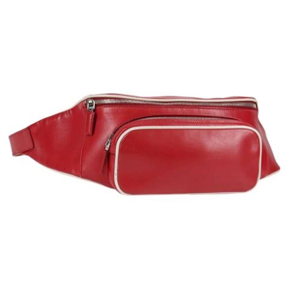 Prada Vintage Pre-owned Laeder crossbody-tasker - Vintage - Dame - Rød - ONE SIZE - Uld