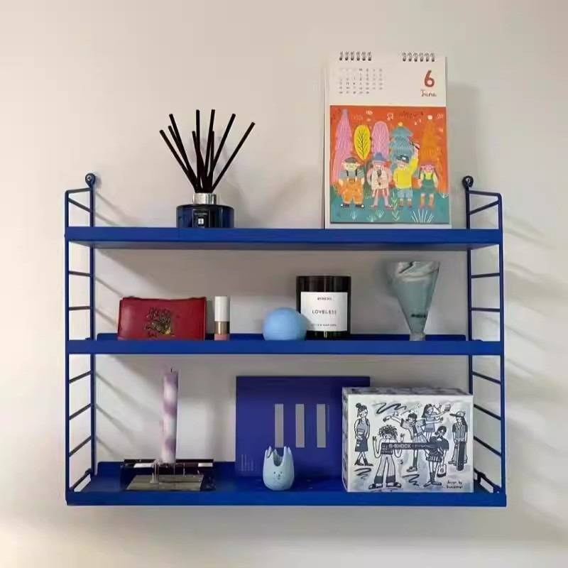 Metal Floating Wall Shelf Bedroom Display Stand Kitchen Storage Holders Multifunctional Portable Shelves Organizers Iron Shelf
