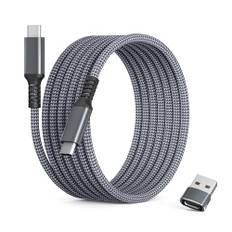 Basesailor USB-C till USB-C 100W Kabel 4.5 M med USB-A Adapter,PD Långkabel för MacBook Pro/Air,iPad,Galaxy Note 10/S21/S20 FE Plus Ultra A90/A53,Huawei MateBook