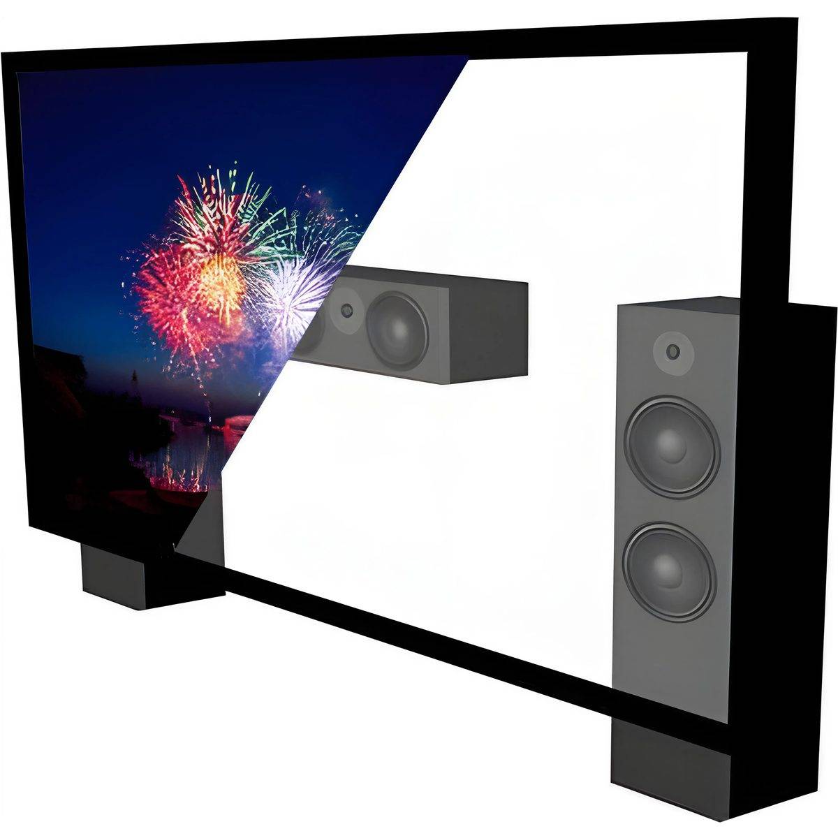 Lumene Movie Palace UHD 4K Acoustic 240P [2.35:1] - Fast projektionsskärm, 0.8, Akustiskt transparent tyg