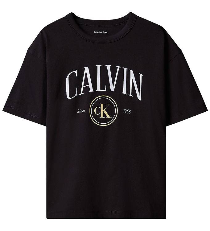 Calvin Klein T-shirt - CK Logo - Svart m. Tryck - Calvin Klein - 16 år (176) - T-shirt