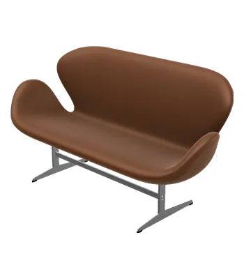 3321 Svanesofa af Arne Jacobsen Grace læder / Valnød - Jacobsen Plus