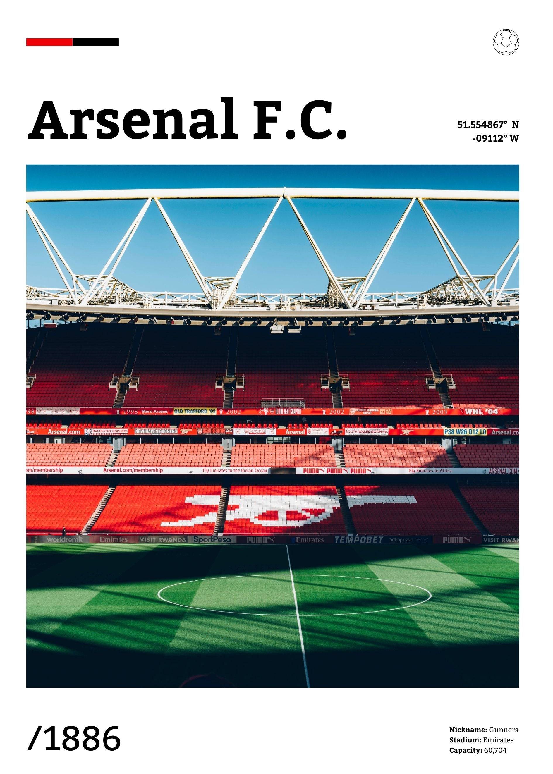Arsenal Emirates stadium poster - 21x30 cm