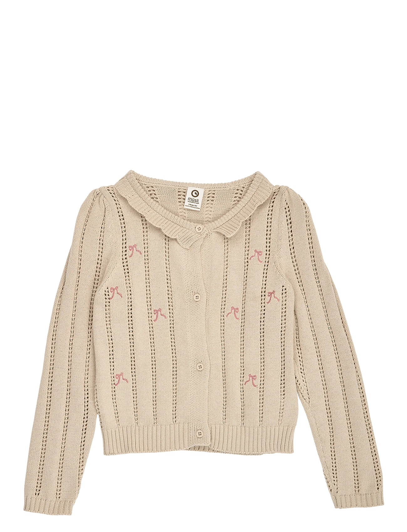 Müsli Bouquet Knit Pointelle Cardigan - Beige - 122