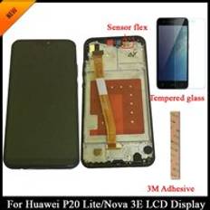 Testad klass aaa 5.48 'för huawei p20 lite lcd-skärm för huawei p20 lite nova 3e lcd-skärm display touch digitizer-enhet - Svart utan ram