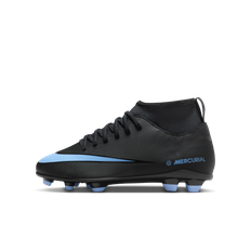Nike Jr. Mercurial Superfly 10 Club High Top-fodboldstøvler til flere typer underlag til mindre/større børn - sort - 32