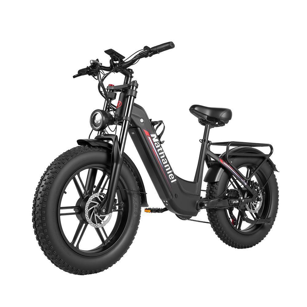 Nathaniel SYR08 Elcykel för Vuxen 1000W*2 Motor 48V 20Ah Batteri 20 tum Terrängdäck Elcykel svart