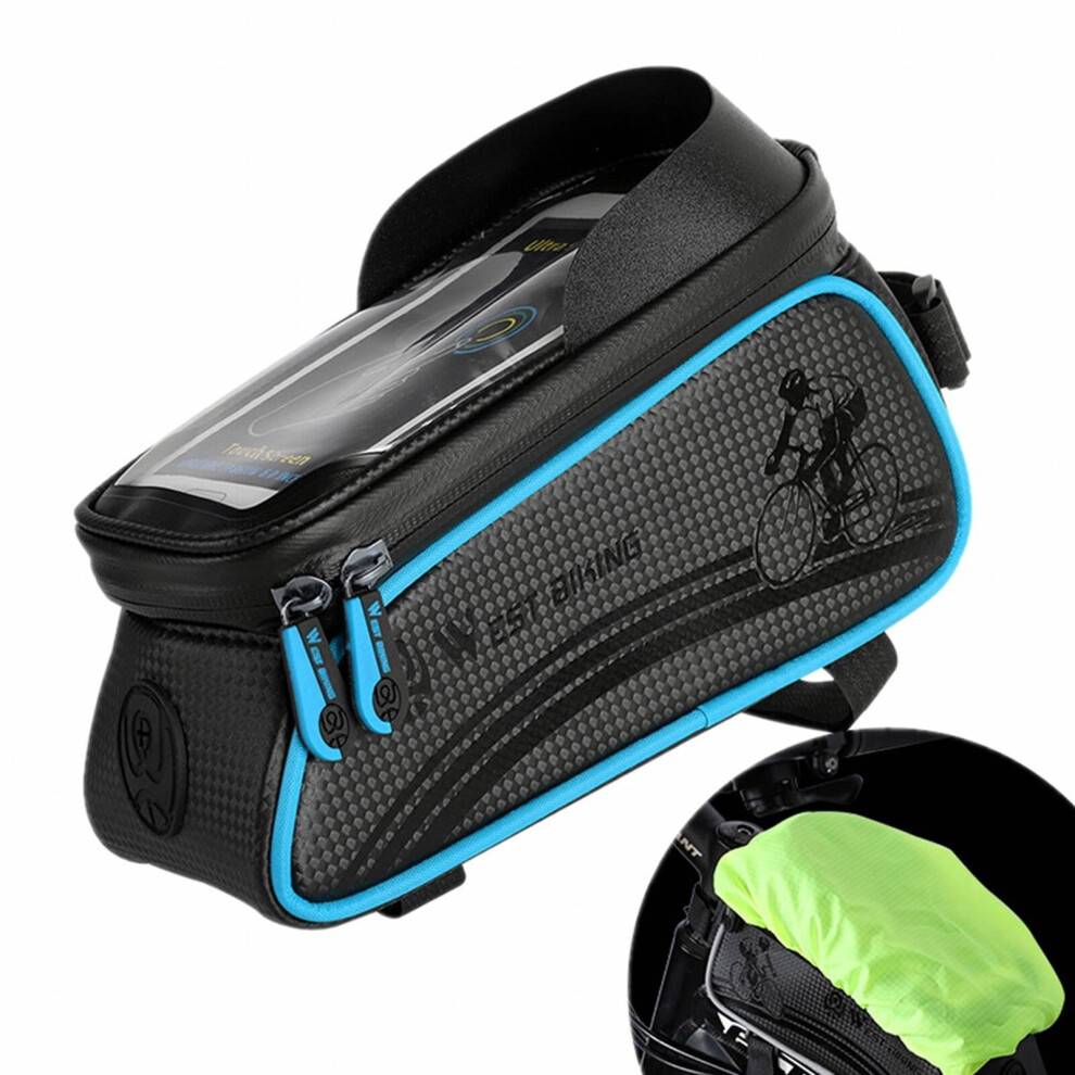 GASTROPOD Cykeltaske, Reflekterende Sadeltaske med Synlighed, Forbedret Sikkerhed til Mountainbike Tilbehør om Natten, 6,5", Blå