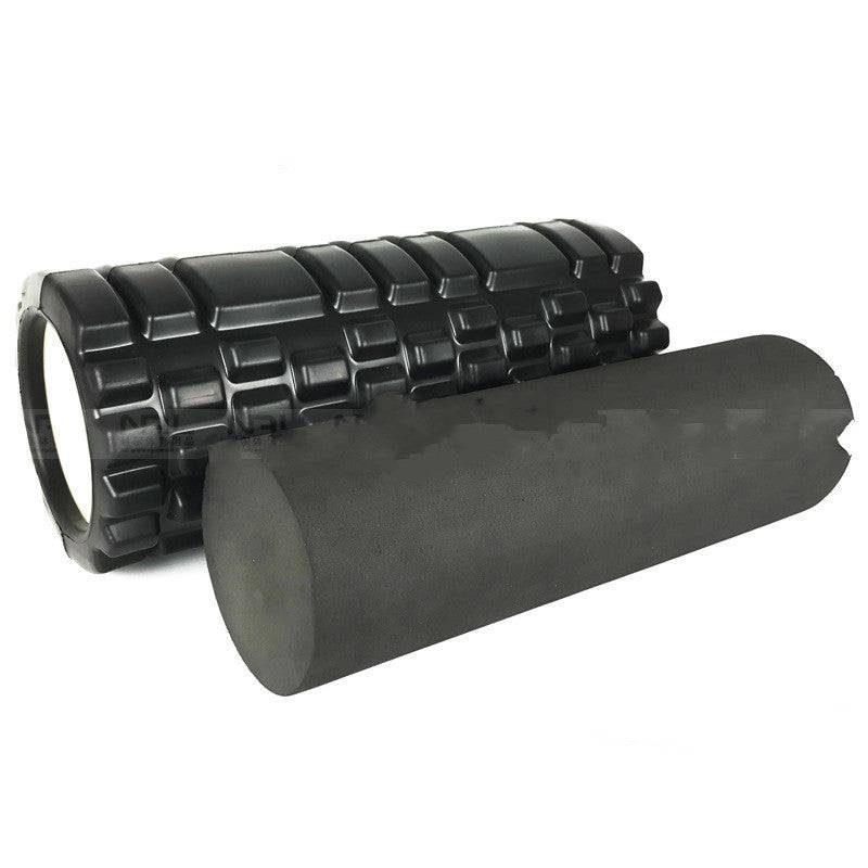 2In1 Yoga Column Hollow Solid Foam Shaft, Mace Massage Roller Eva Drum Foam Roller On Sale - Black 33X14cm