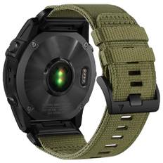 YOOSIDE Verbessert QuickFit 26mm Nylon Armband für Garmin Fenix 7X / Fenix 6X / Fenix 5X / Enduro, Schleife Weave Nylon Gurtband Sport Handgelenkbänder für Tactix 7 Pro,epix Pro 51mm (Grün)