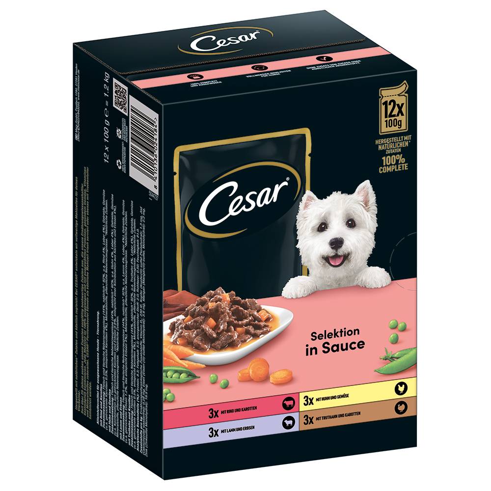 Cesar Selection in Sauce Kött & grönsaker - 12 x 100 g