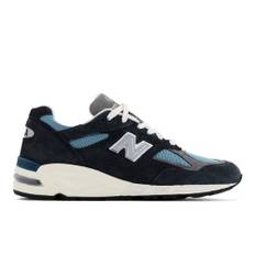 New Balance Mænd MADE in USA 990v2 i Grey læder, Størrelse 42.5