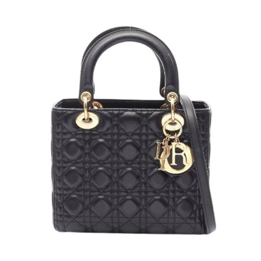 Dior Vintage - Pre-owned Lady Dior Medium Leather 2way Bag Vintage - Dam - ONE Size - Läder