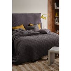 Ellos Home - Sengetæppe Elly Quilted i genanvendt halvlinned - Grå - 260X260