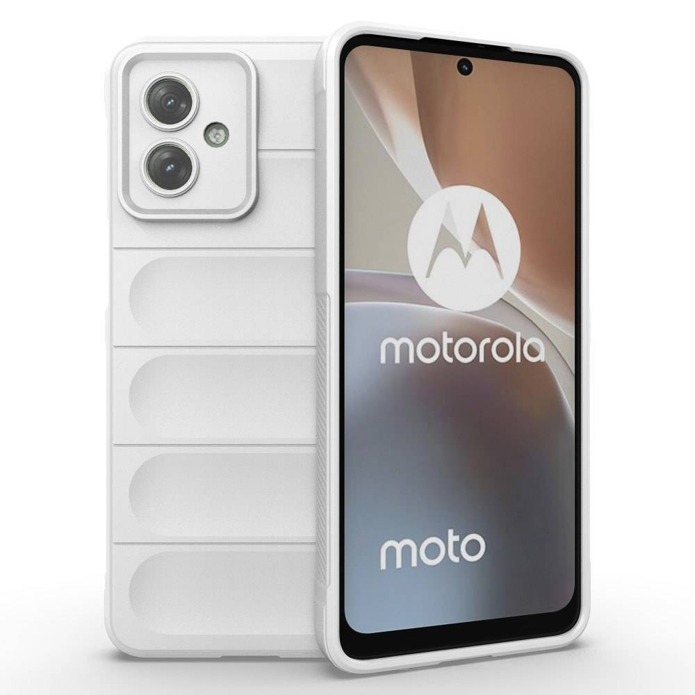 Motorola G54 5G - Wave Gummiskal - Vit