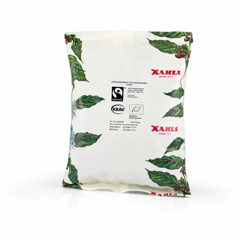 Kaffe Kahls Malt Mellanmörk Fin Maskinbrygg Fairtrade & KRAV 0.5kg