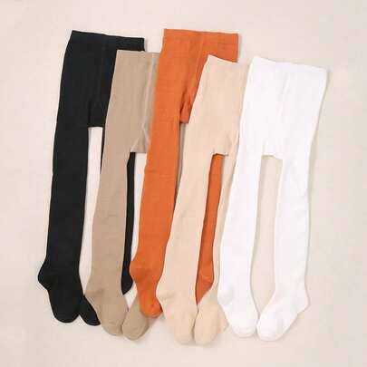 3/6 st leggings för flickor i slumpmässig stil/enfärgad, mångsidiga för dagligt bruk, 0–12 år, tighta byxor, höst-/vinterstil, lämpliga för dagliga ut - Multifärgad (6-pack (3-6 år),6 st (1-3 år),3-pack (6-8 år),3-pack (1-3 år),6-pack (6-8 år),3-delar (3-6 år))