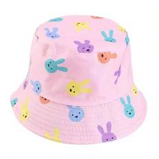 1 st barn tecknad bucket hatt, ny vår höst Lätt vändbar design unisex utomhus solskyddshatt - Multifärgad (6-12M,1-2Y,2-3Y,3-6Y)